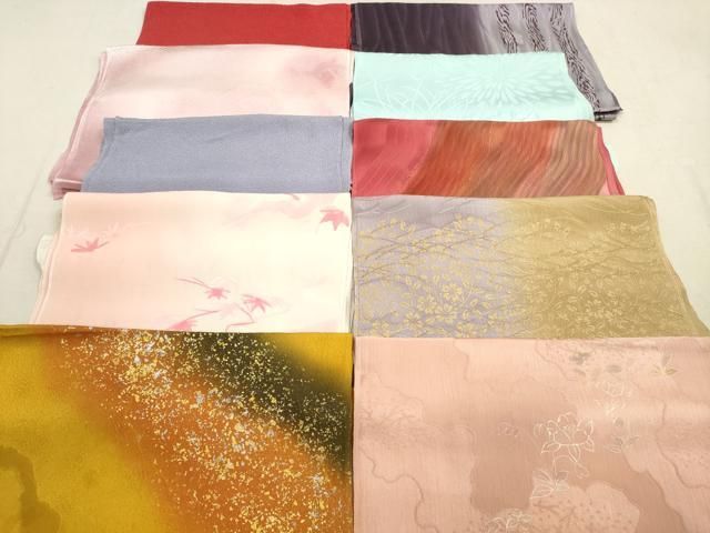 平和屋着物 和装小物 帯揚げ10枚セット 正絹 DAAX2002xg