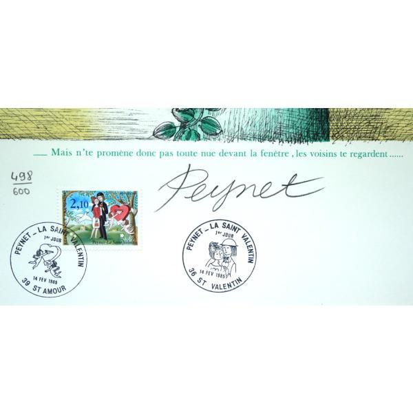 レイモン ペイネ(Raymond Peynet)「みんなが見てるよ」リトグラフ