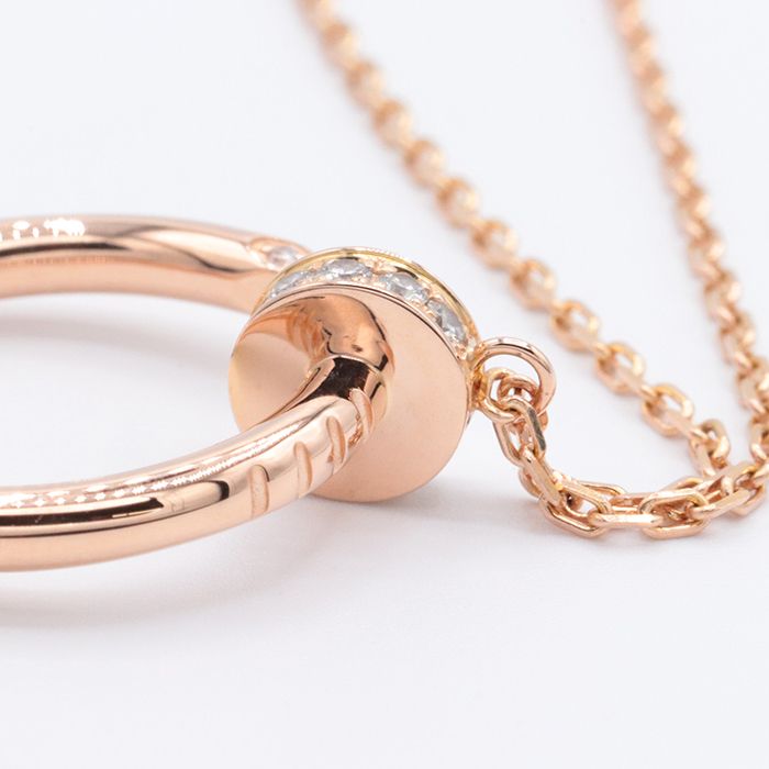 CARTIER カルティエ ジュストアンクル ネックレス ダイヤモンド ピンク  