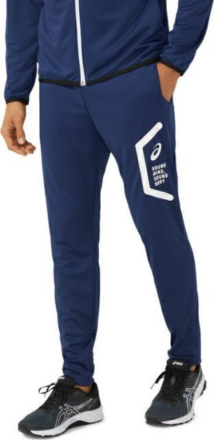 asics アシックス 107 TEAM HEX KNIT PNT PEACOAT L 2031C262 400 | スポーツ メンズ L 服 衣料 衣料品 野球 ベースボール ウェア ウエア ボトムス ズボンパンツ スリム ジャージ 吸汗速乾 ポリエステル1