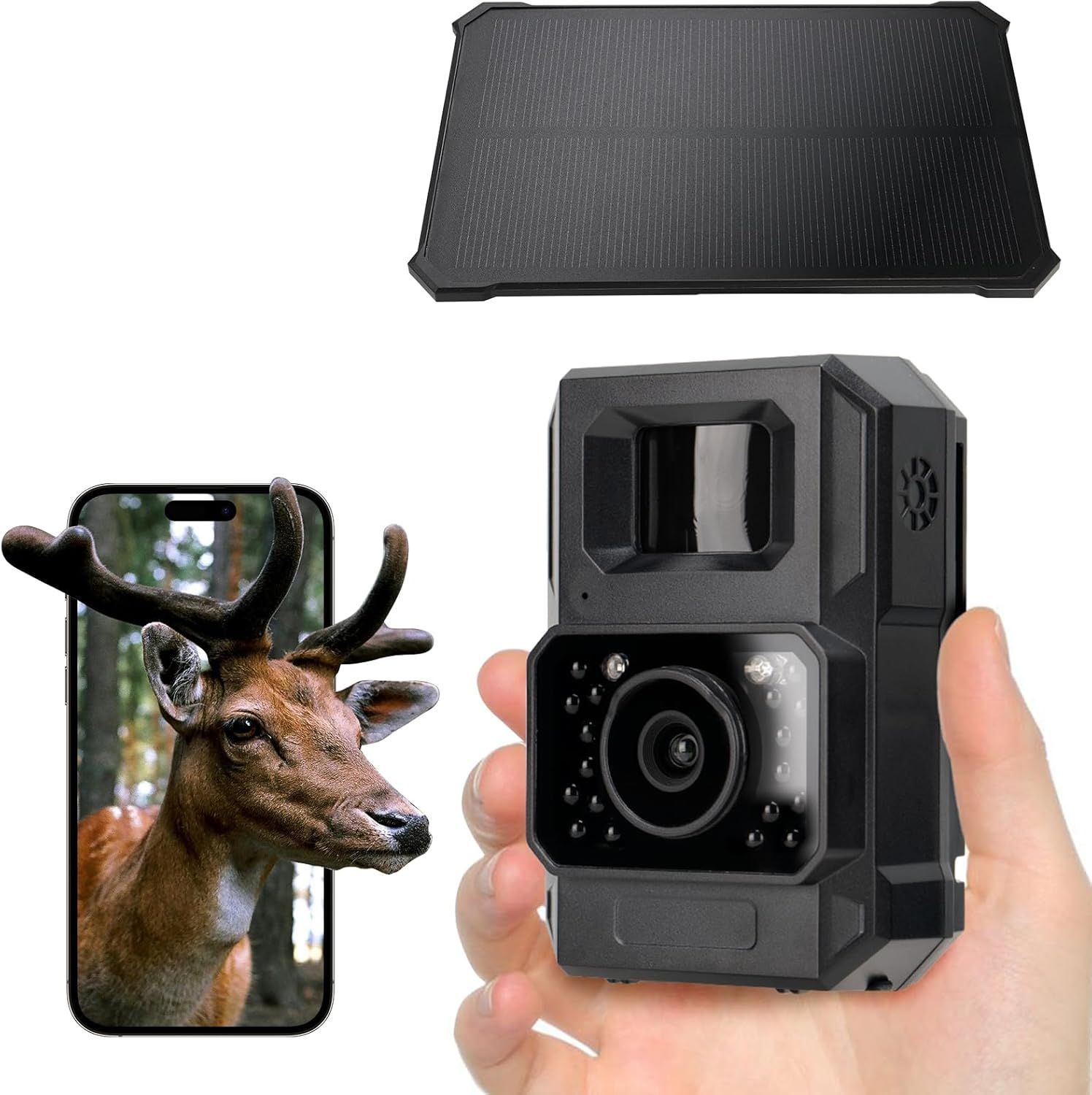 防犯カメラ トレイルカメラ 6000万画素 4K動画 ソーラー 充電式 防犯カメラ⭐️トレイルカメラ 充電式 Wi-Fi 屋外 6000万画素 4K