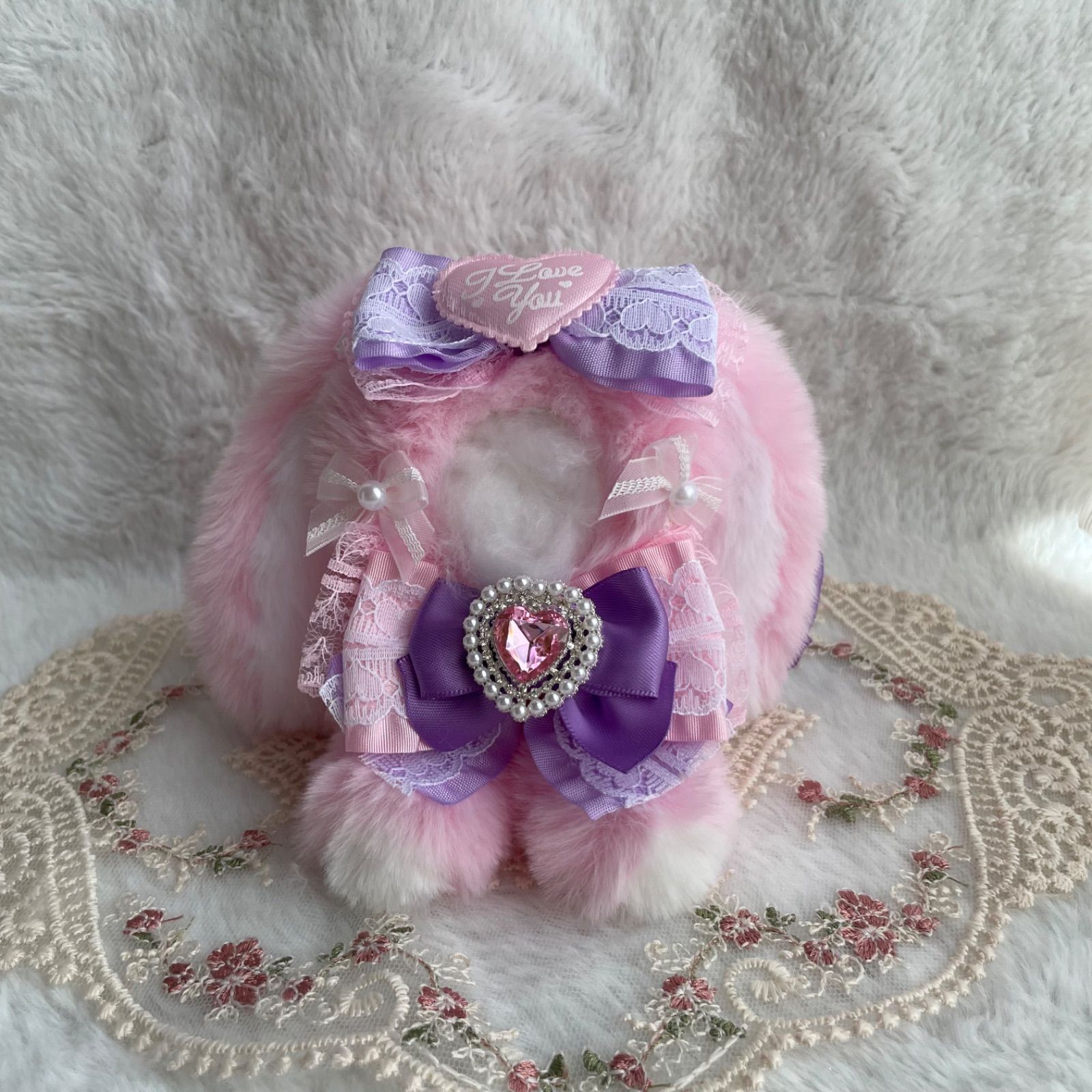 【ブルーローズ♡メイド垂れ耳うさぎ】おすわりぬい服 15cm 【バッグチャーム】 ブルーローズ♡メイド垂れ耳うさぎ】おすわりぬい服 15cm
