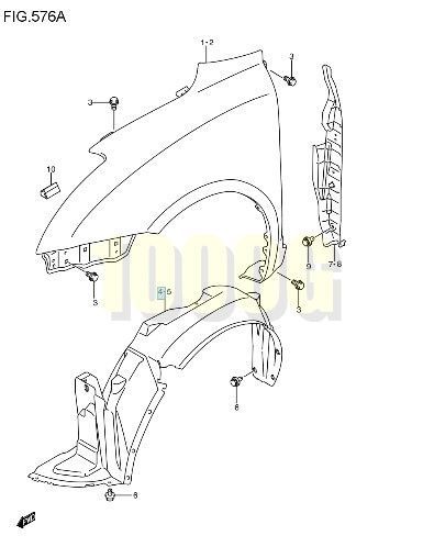スズキ純正 SUZUKI 超 品 スイフトスポーツ ZC31S フェンダーライナー 右 運転席側 ZC11S ZC21S ZD11S ZD21S FFCRYSTALESIA_COM