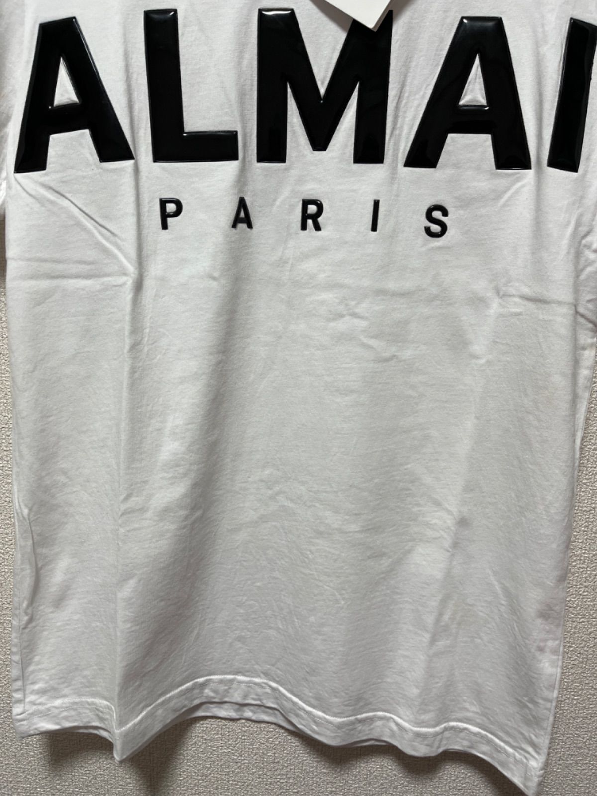最終価格！正規品BALMAIN ホワイト ロゴ Tシャツ 半袖　訳あり美品 楽天市場】バルマン Tシャツ レディース ロゴ クロップ丈 半袖