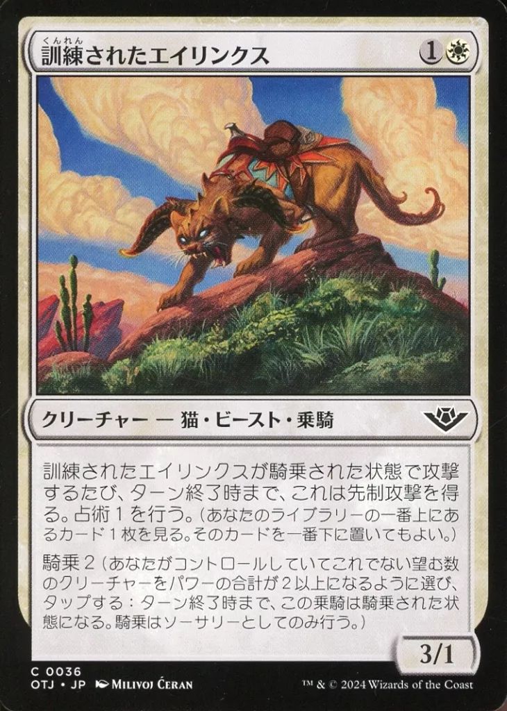 中古】マジックザギャザリング 0036[C]：【OTJ】訓練されたエイ