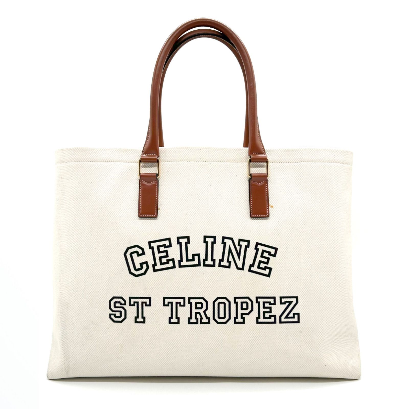 CELINE セリーヌ ホリゾンタル カバ トート トートバッグ ナチュラル キャンバス レザー ハンドバッグ ベージュ ブラウン ブラック ロゴ メンズ レディース お出かけ ビジネス 旅行 大きめ 大容量 canvas bag lether tote