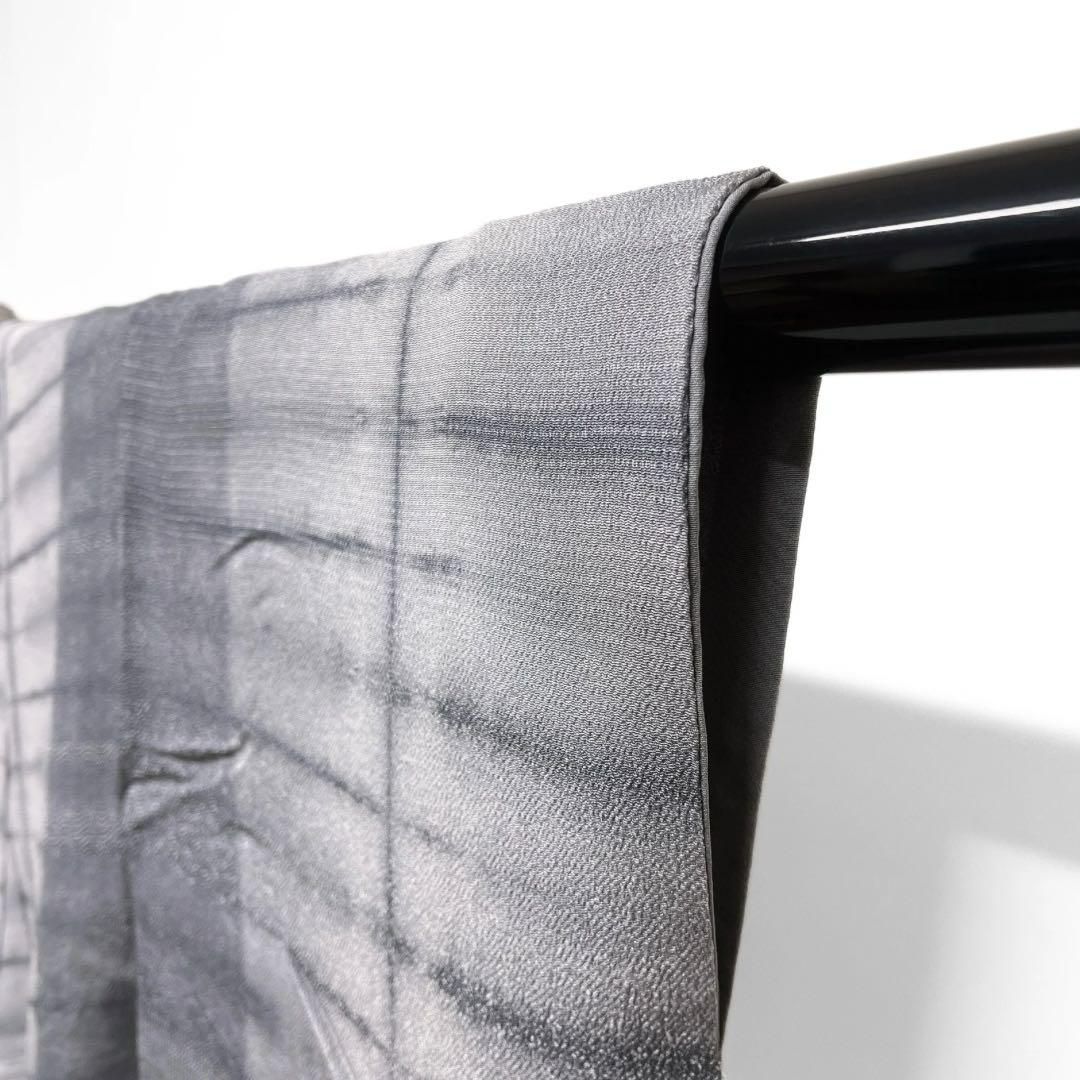 小紋 格子 江戸小紋 モノトーン グラデーション 着物 023a d 【公式通販】