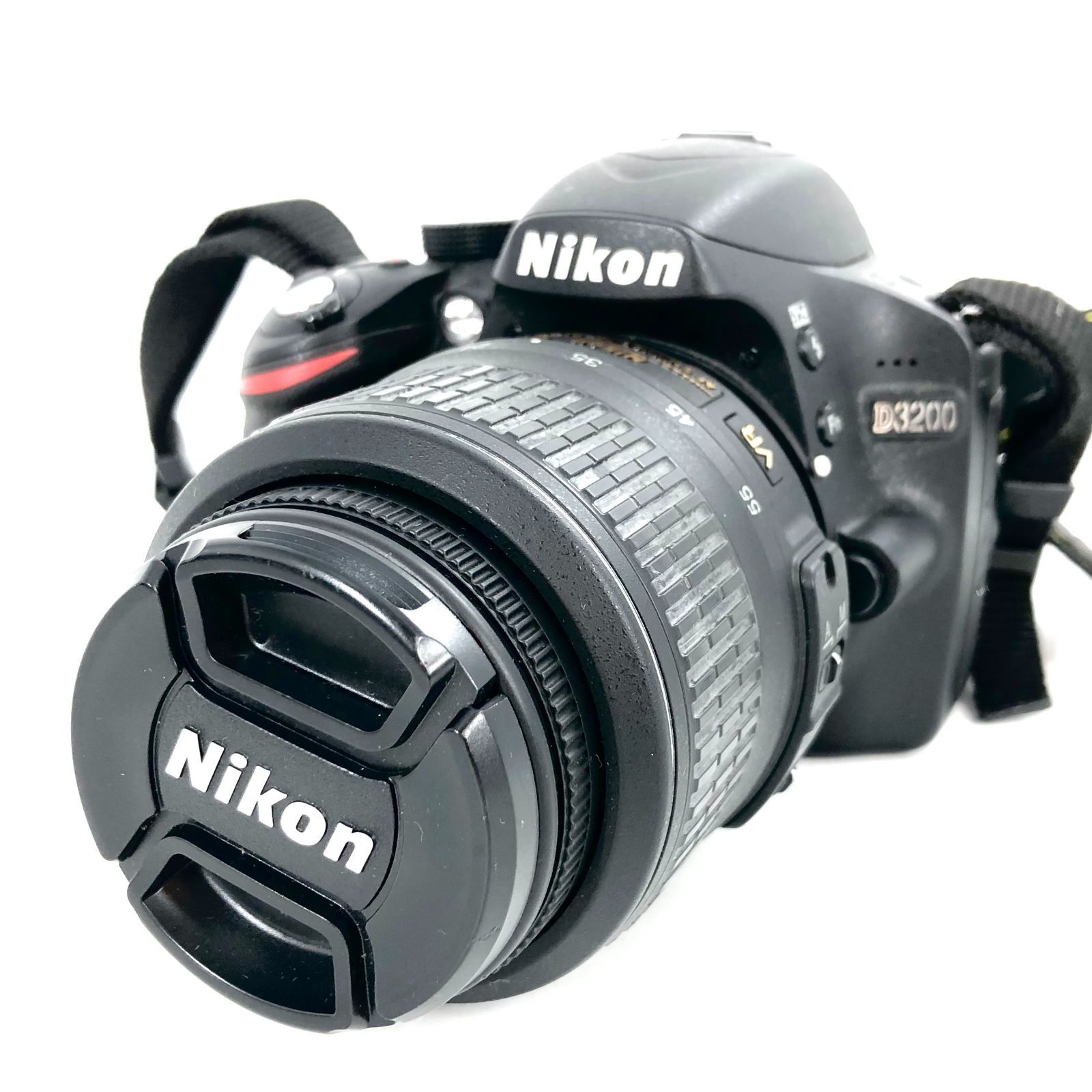 Nikon ニコン D3200 ダブルレンズキット AF-S DX NIKKOR 18-55mm 1:3.5-5.6G VR 55-200mm 1:4-5.6 ズームレンズ 動作確認済み【ND-14】