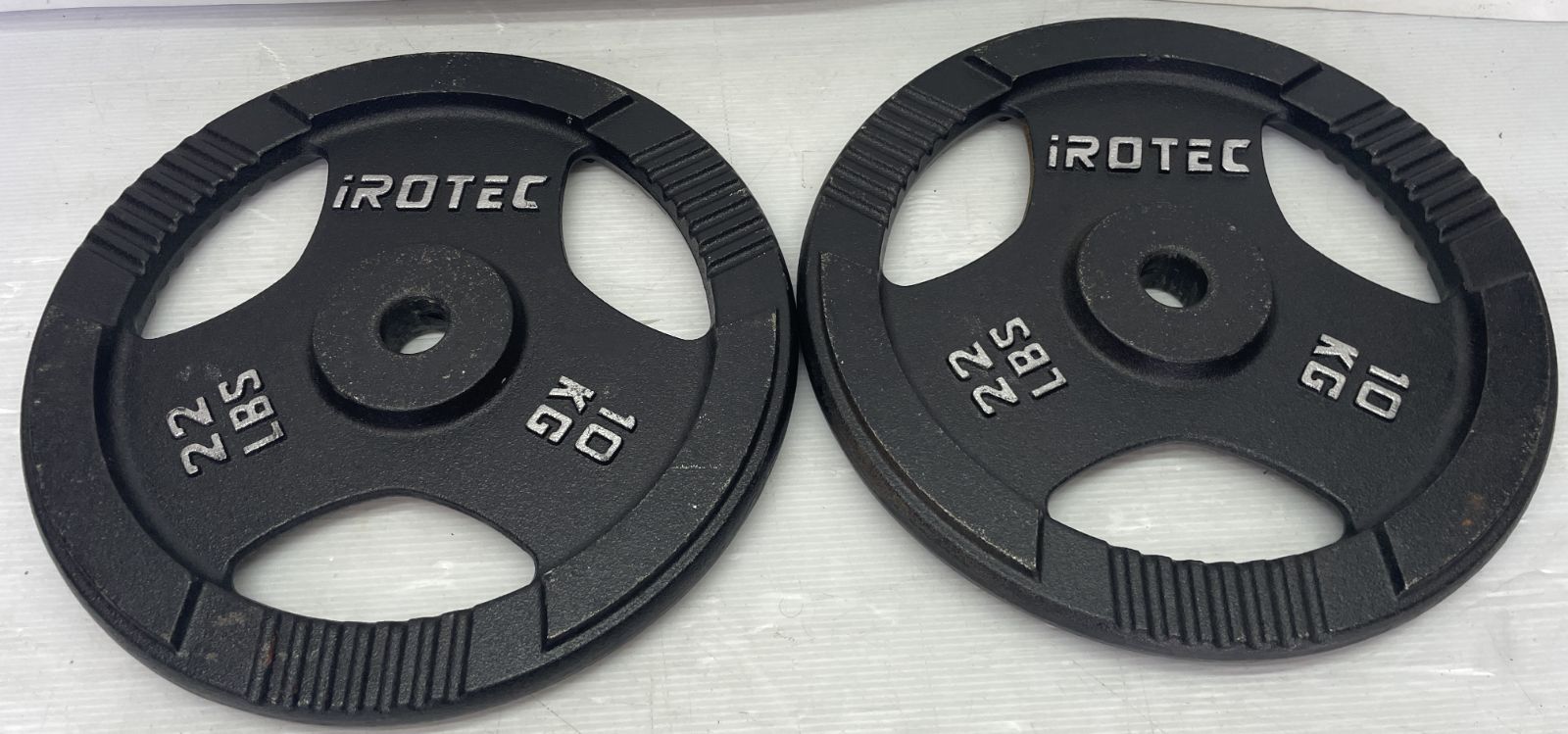 アイロテック　IROTEC 10kg×2 ダンベル　プレートバーベル iROTEC 10kg ダンベルプレート 2枚セット (ラバー付き) iROTEC