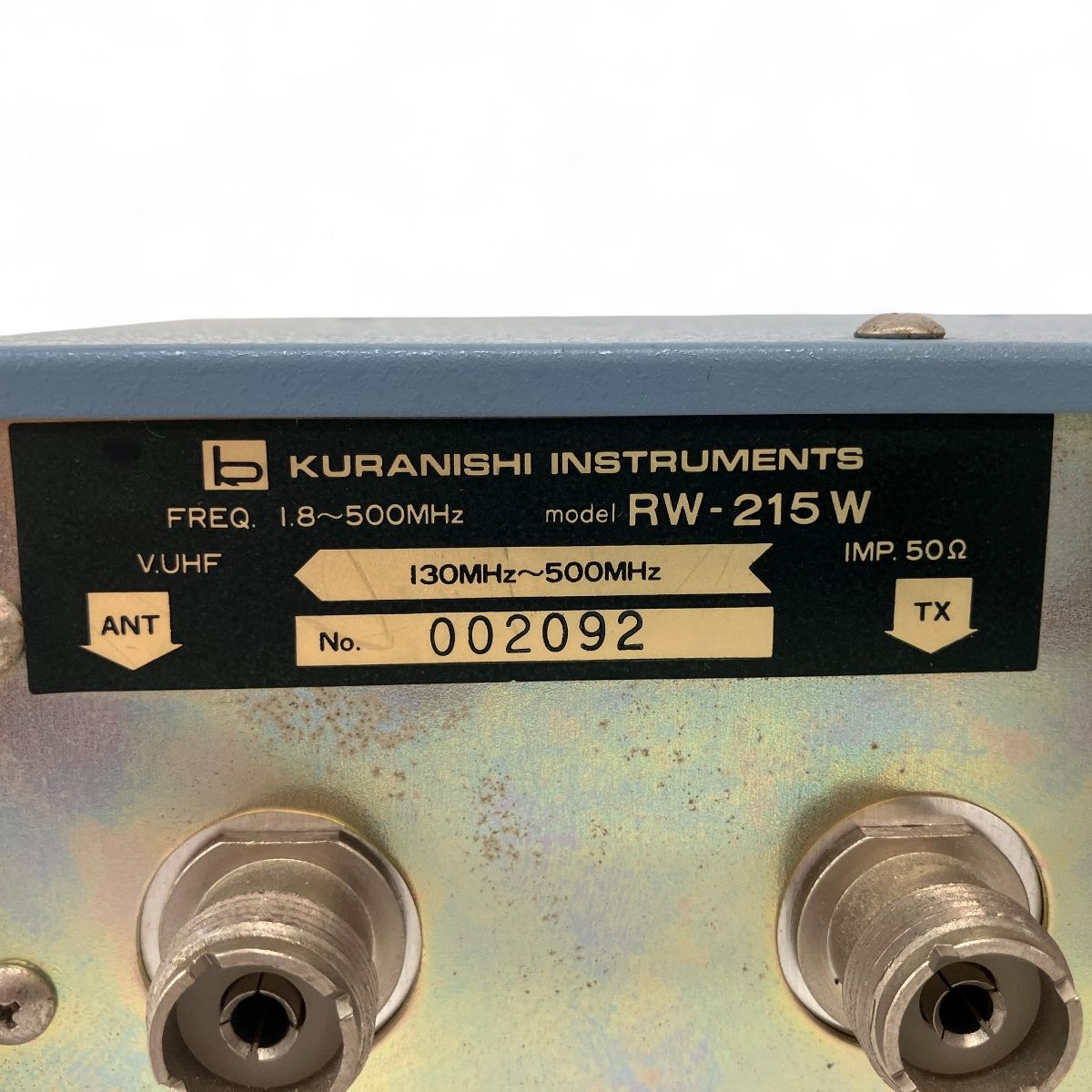 KURANISHI RW-215W SWR-WATTMERTER パワー計 無線機 アマチュア無線 クラニシ ジャンク Z10461508