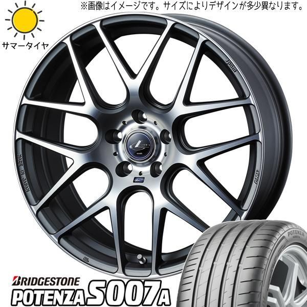 レガシィ レガシィワゴン ウィッシュ 225/45R18 ホイールセット | ブリヂストン ポテンザ S007A u0026 レオニス ナヴィア06 18インチ 5穴100 