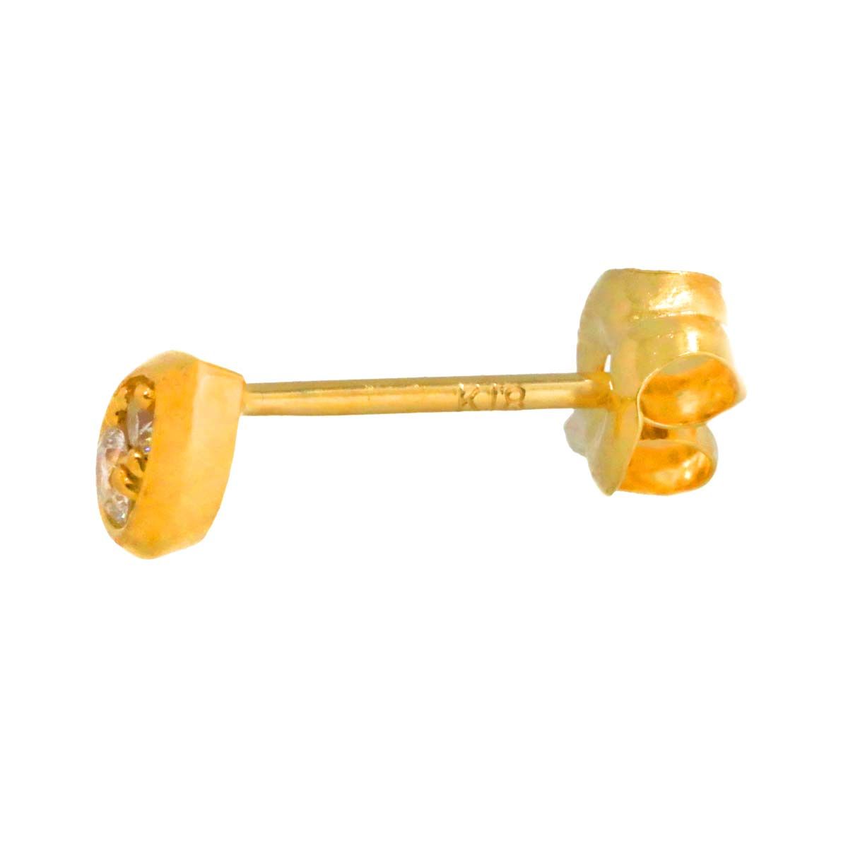 ヴァンドーム青山 Vendome Aoyama ダイヤ ピアス K18 YG イエロー  