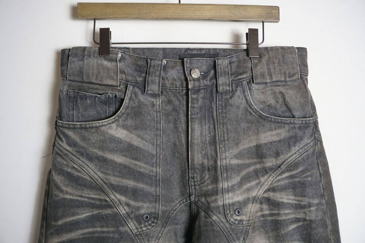 NO/FAITH STUDIOS ダメージデニム ワイドパンツ　バギー NO/FAITH STUDIOS ノーフェイスストゥディオス SUN FADED DUNE