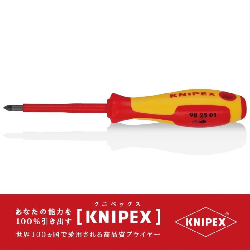クニペックス KNIPEX 9825-01 ポジドライブ絶縁ドライバー 1000V
