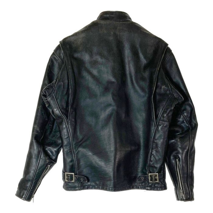 美品✨ショット シングルライダージャケット レザー ジップアップ ブラック 38 ☆Schott ショット YKKジップ シングル ライダースジャケット