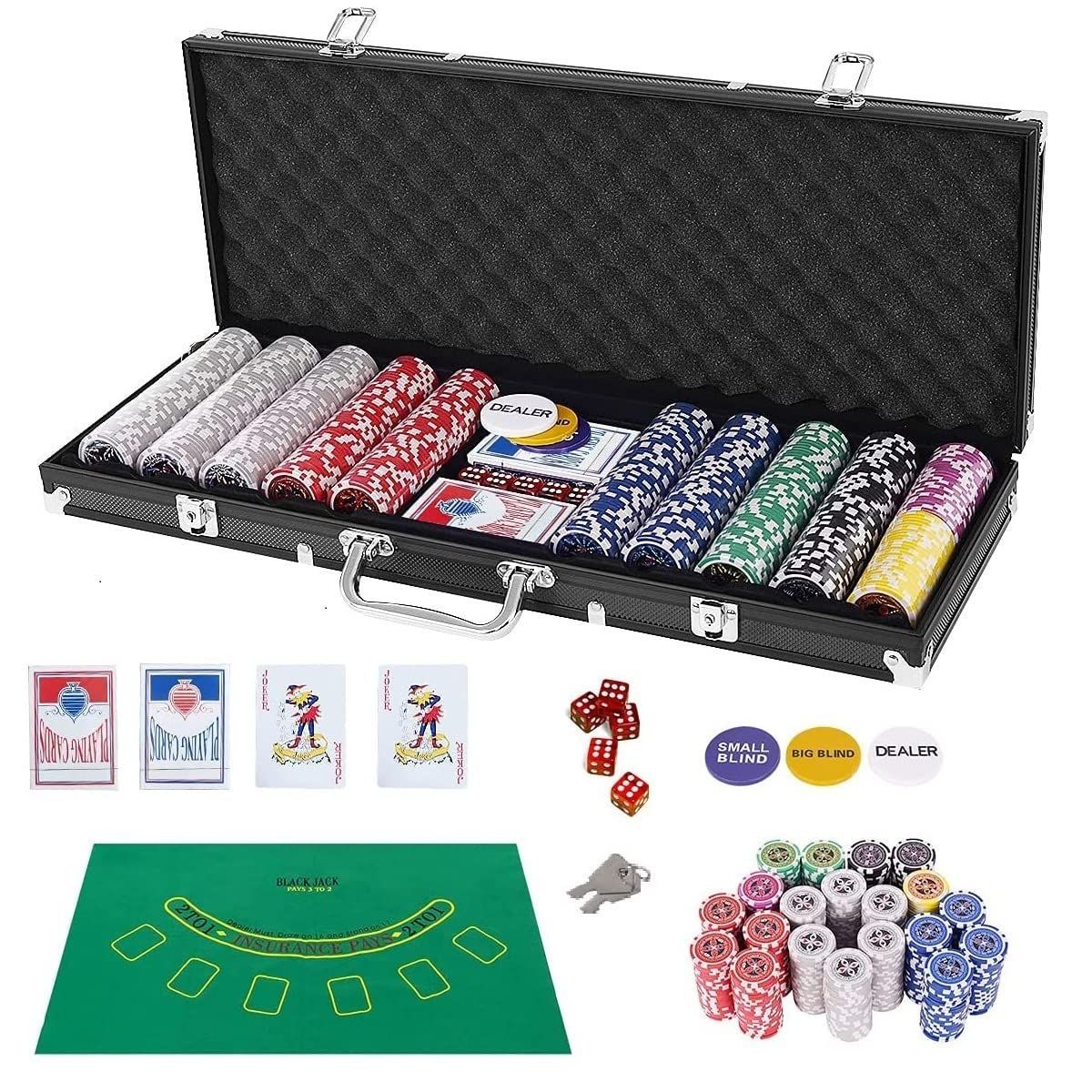 新着商品】ポーカーチップ チップ 500枚 数字入り ポーカーセット