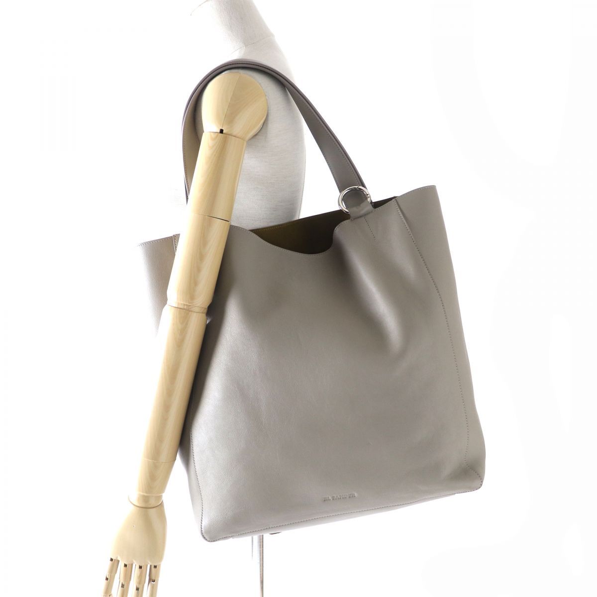 美品△イタリア製 JIL SANDER ジルサンダー H TOTE オールレザー 