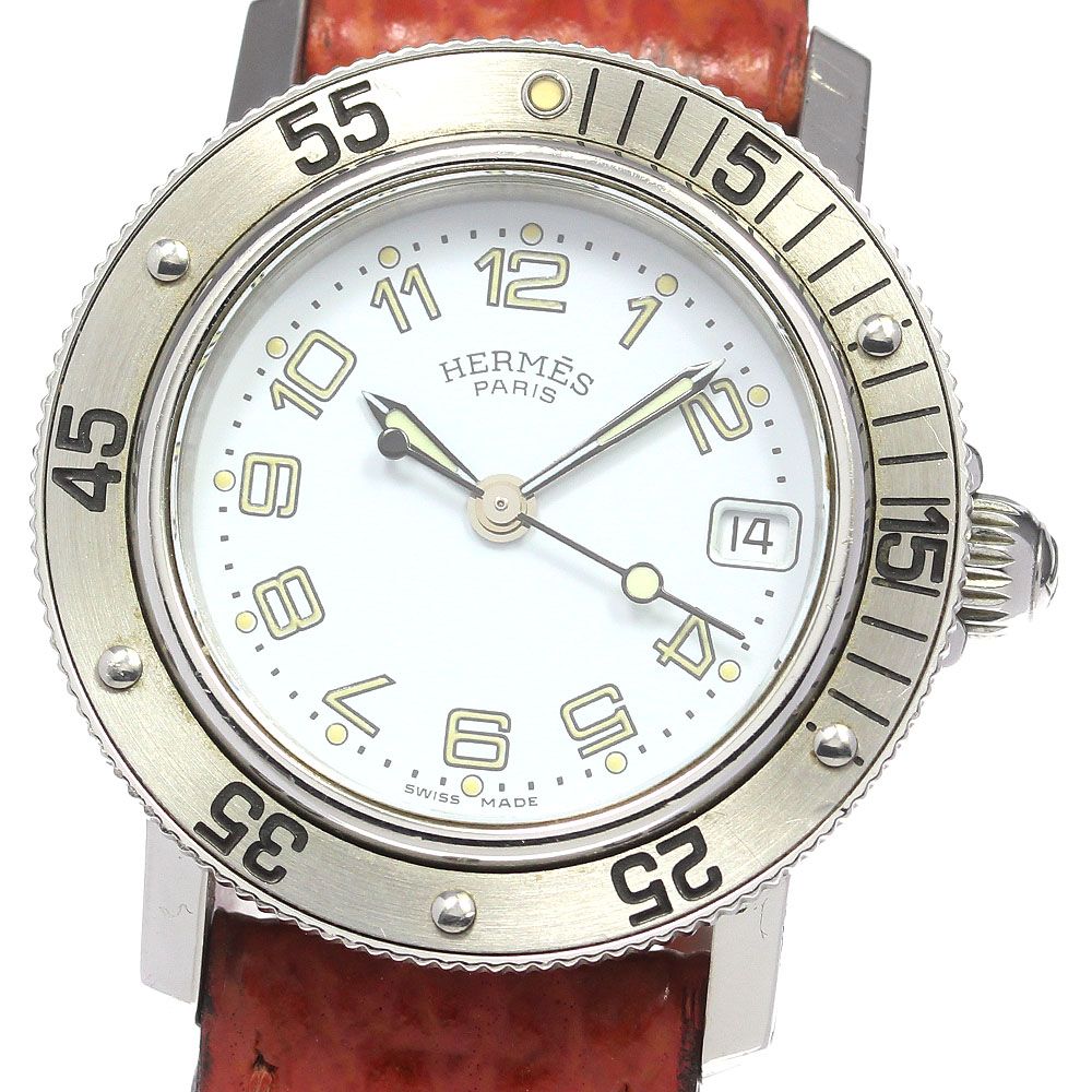 エルメス HERMES CL5.210 クリッパー ダイバー デイト クォーツ