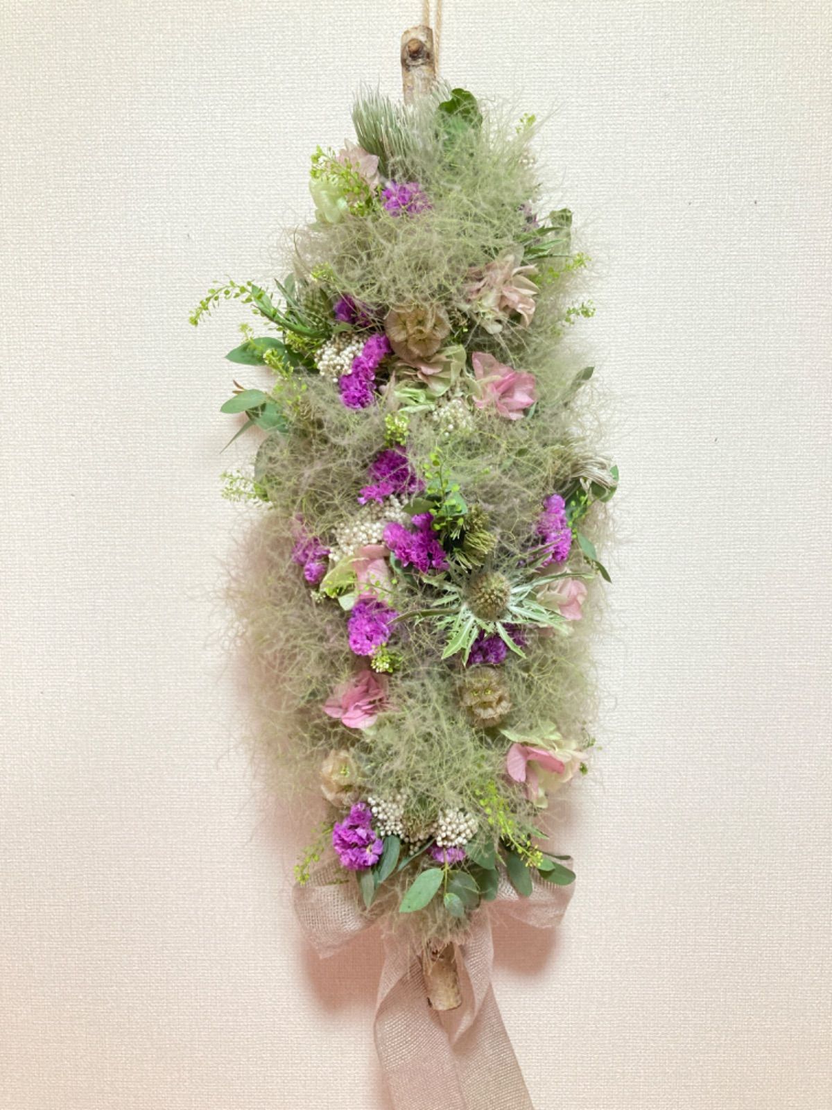 スモークツリー白樺スワッグ - メルカリ 