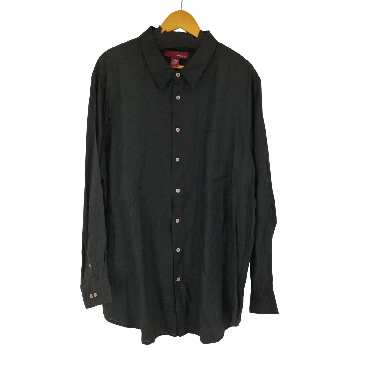 メローナ MERONA リネン100％ L/S シャツ メンズ import：XL 
