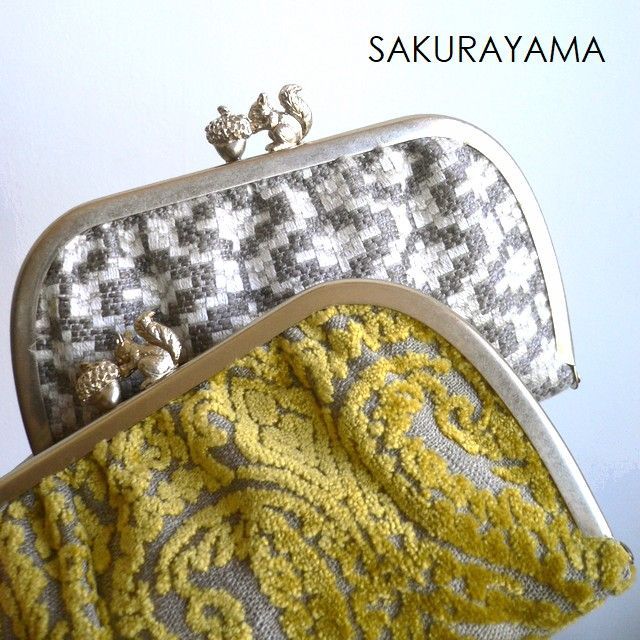 SAKURAYAMA サクラヤマ 折り財布 ミドル がま口 W161a リス/りす