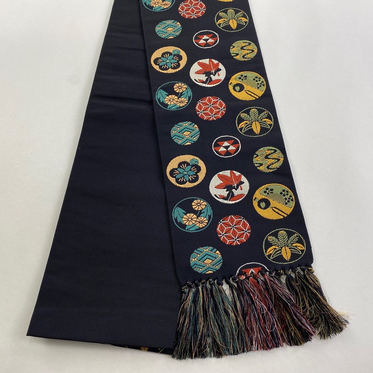 B5 正倉院華文 金糸 唐草 唐花 鳳凰 七宝 六通 正絹 フォーマルな袋帯