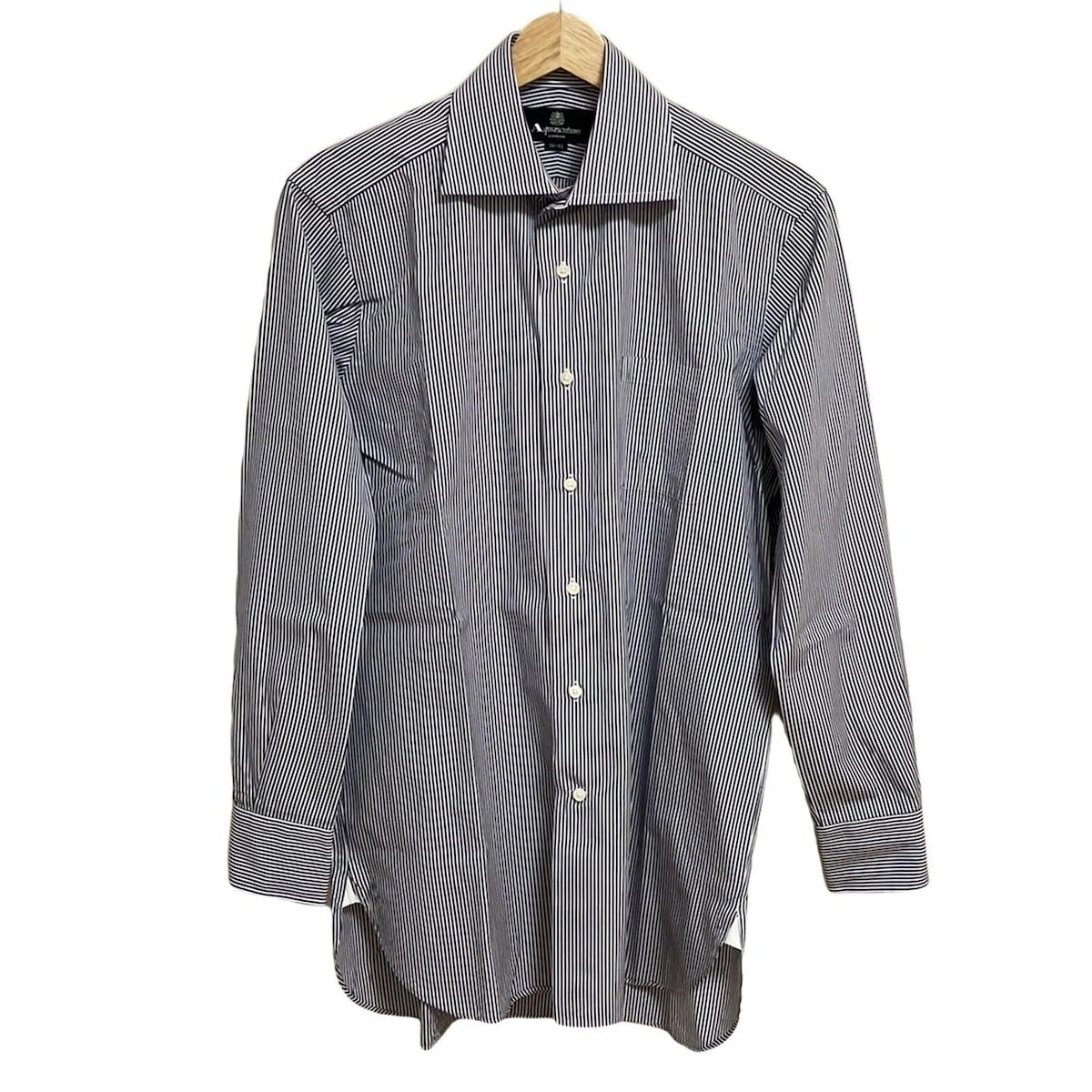 Aquascutum アクアスキュータム ストライプ 長袖 シャツ M