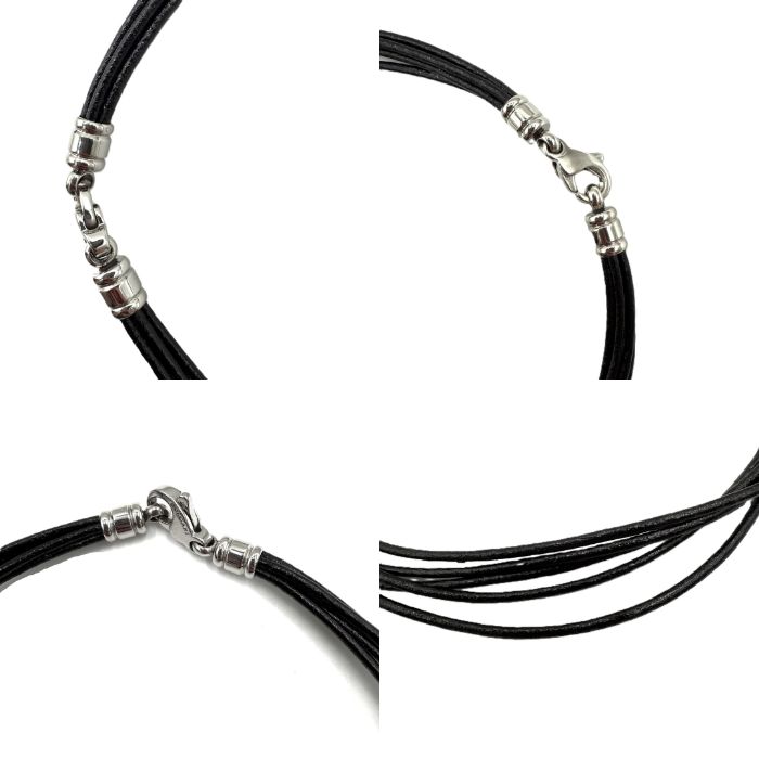 BVLGARI レザーチョーカー 箱付き ブルガリ BVLGARI チョーカー レザー 革 5連 ブレスレット 箱