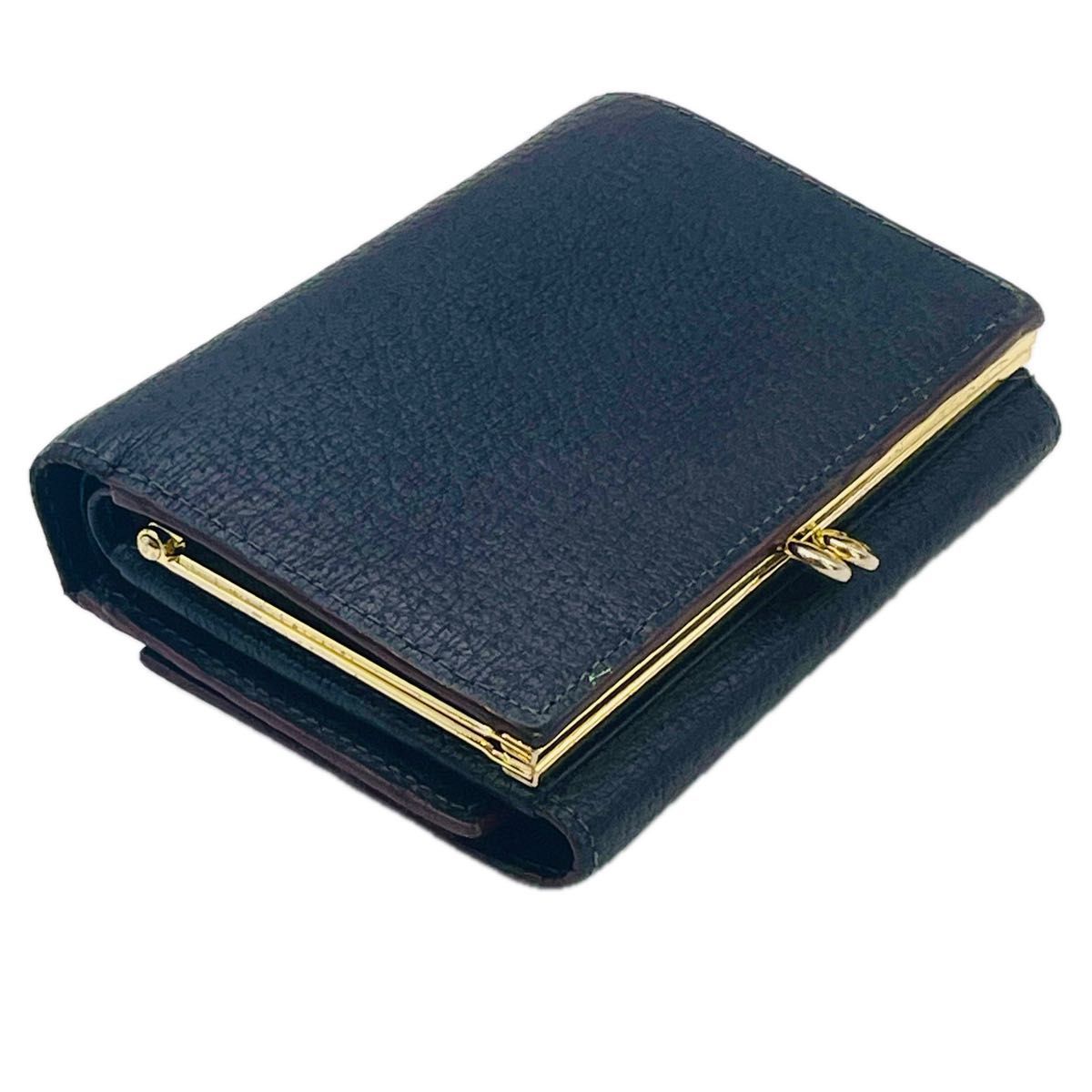 美品】ヴィヴィアンウエストウッド 三つ折り財布 黒 箱付き がま口