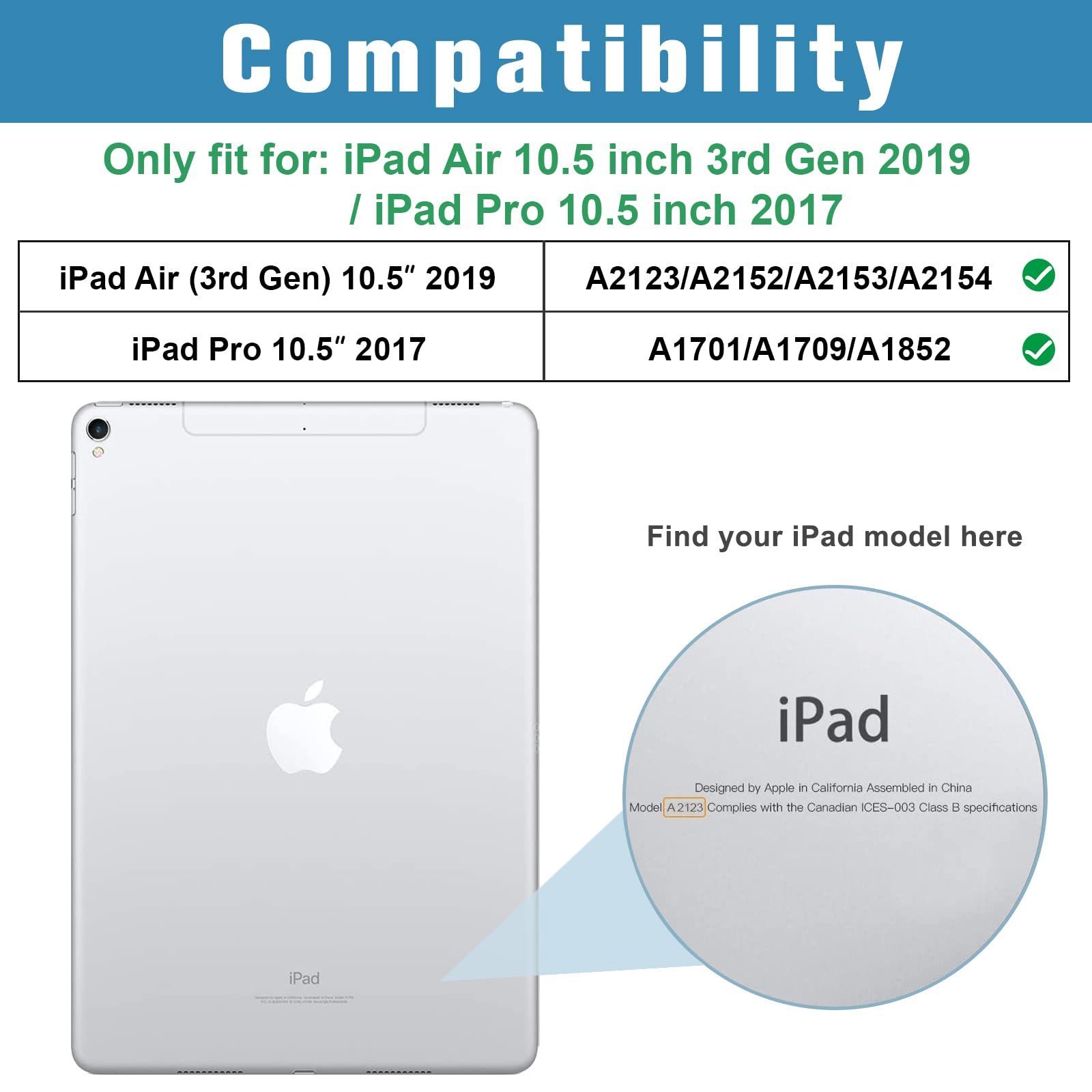 ProCase iPad Air 3 2019 Pro 10.5 2017 用ケース 超スリム 三つ折スタンド オートスリープ 半透明フロスト バックカバー - ライトパープル