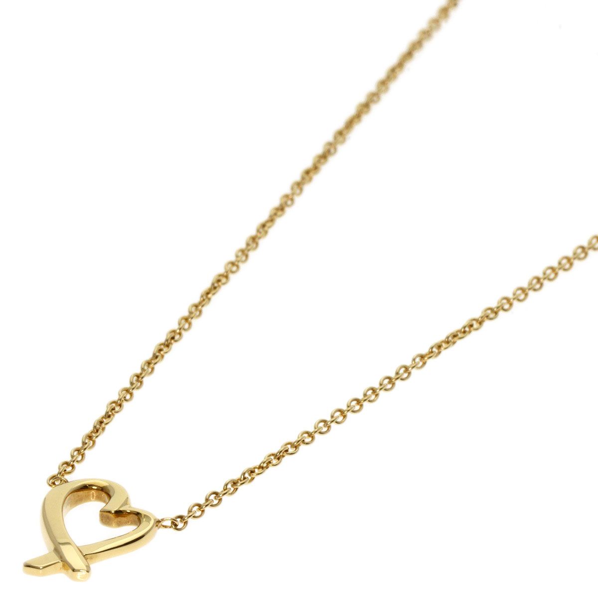 TIFFANY&Co. ティファニー ラビングハート ネックレス K18YG 