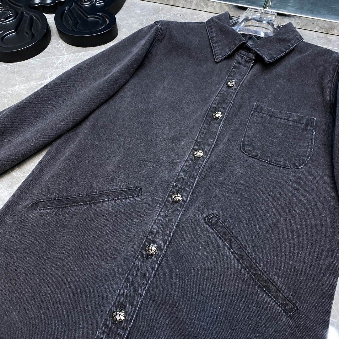X*様 Chrom heartsブラックポロシャツ XL ジッパー付き　ジーンズ X*様 Chrom heartsブラックポロシャツ XL ジッパー付き ジーンズ