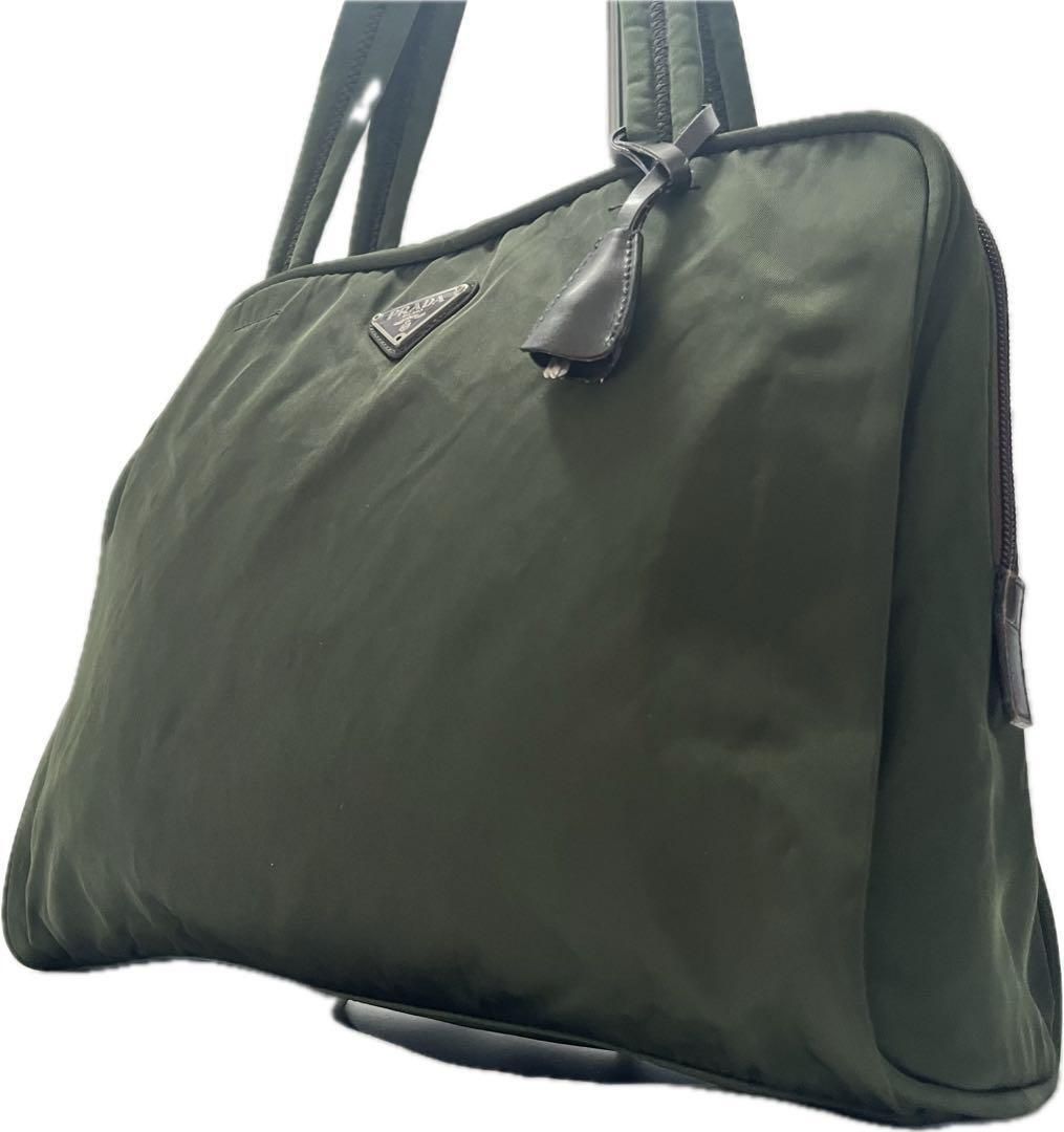 ✨美品✨プラダ　トートバッグ　ブリーフケース　三角ロゴ　ナイロン　白タグ　黒 希少】PRADA プラダ トートバッグ ブリーフケース 白タグ 三角ロゴ