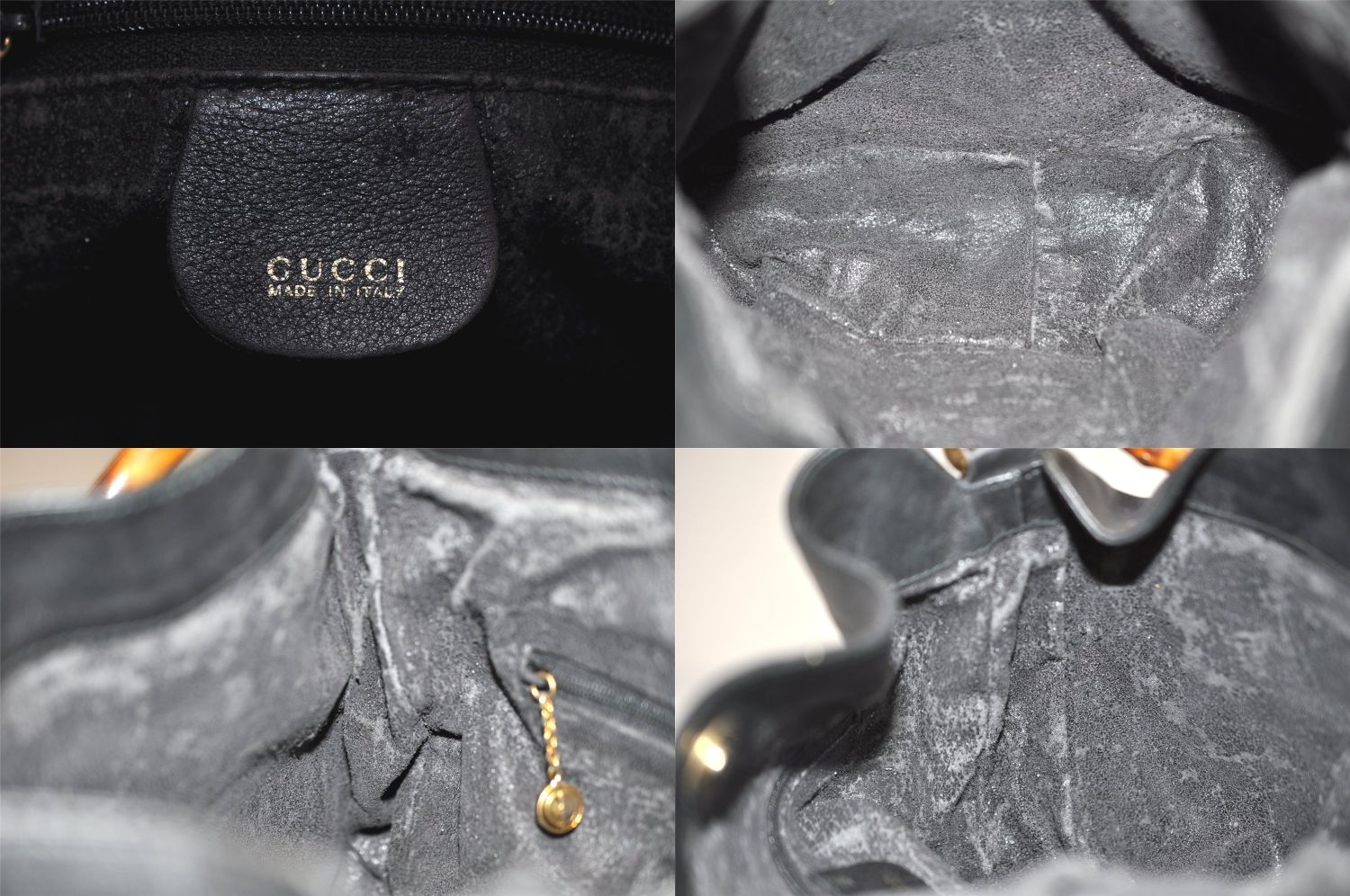 GUCCI グッチ バンブー 2Way ショルダーハンドバッグ 財布 レザー
