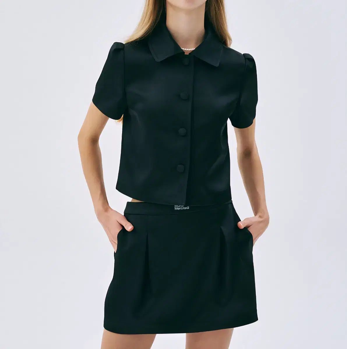 Mardi Mercredi マルディメクルディ メクルディ サテン ミニ スカート GULLKHAN_COM