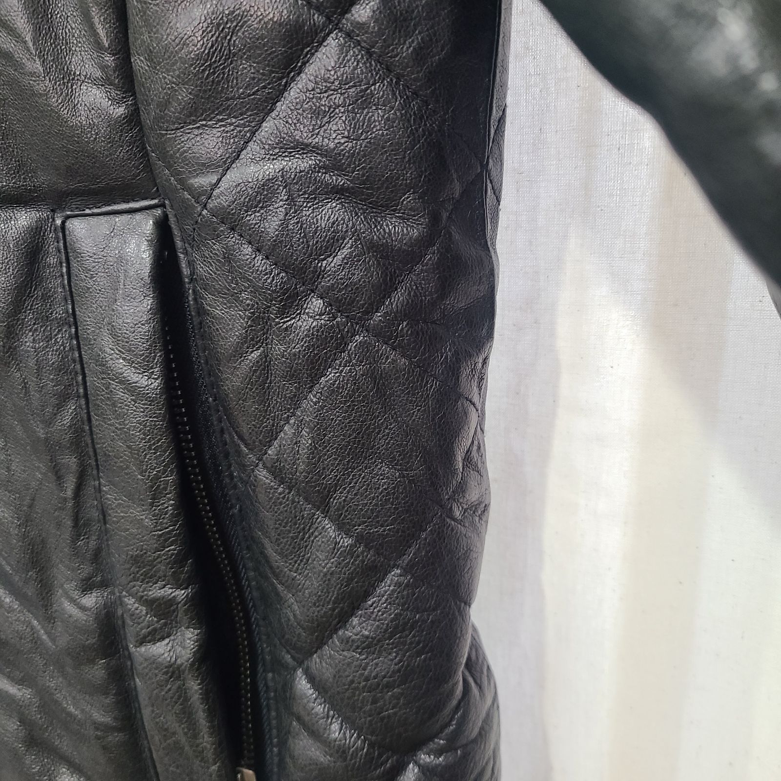 LHP エルエイチピー レザーブルゾン 中綿 ライダース 本革 ブラック L