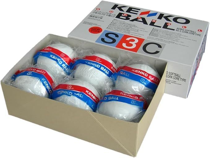 ナガセケンコー(KENKO) 新ケンコーソフトボール3号 コルク芯 1箱(6個) S3C-NEW