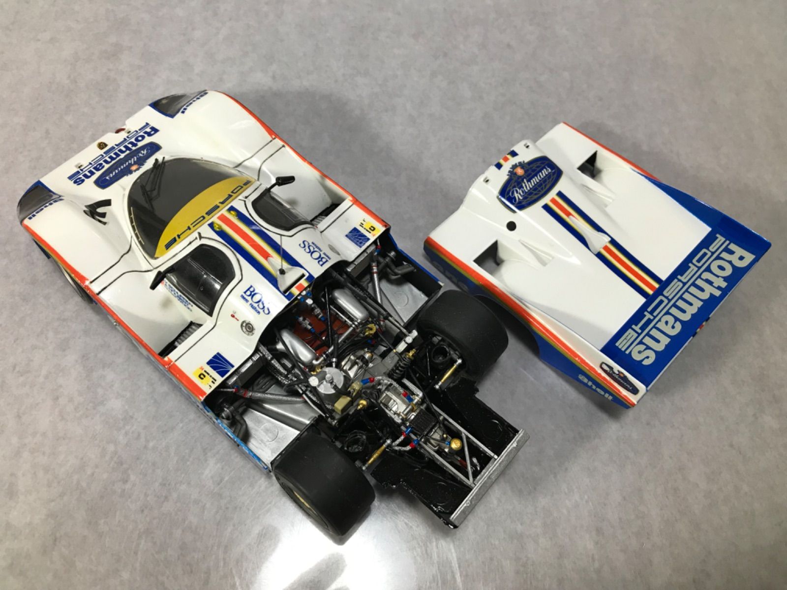 タミヤ1/24 ポルシェ956（1983年ルマン優勝車）の完成品 - メルカリ