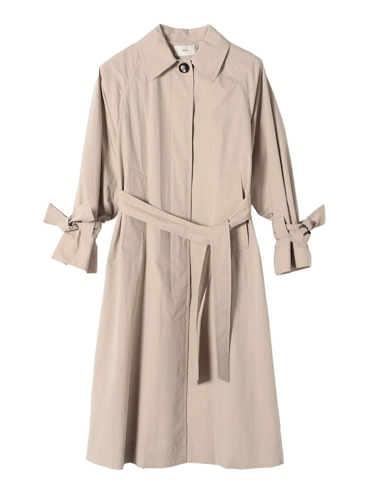 Size Free Size_Color Beige1 シップス フォー ウィメン コート 手洗い ロング ステン コート レディース 314110449 ベージュ ONE SIZE