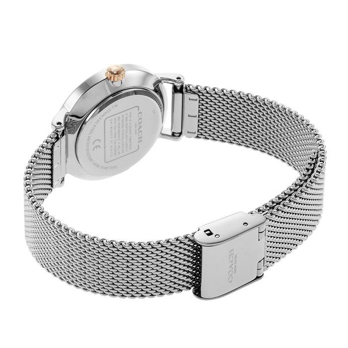 コーチ Coach 腕時計 ペリー 14503519 スター サンレイ シルバー文字盤 SS シルバー メッシュミラネーゼブレス クオーツアナログ COACH - コーチ Coach 腕時計 ペリー 14503519 スター サンレイ