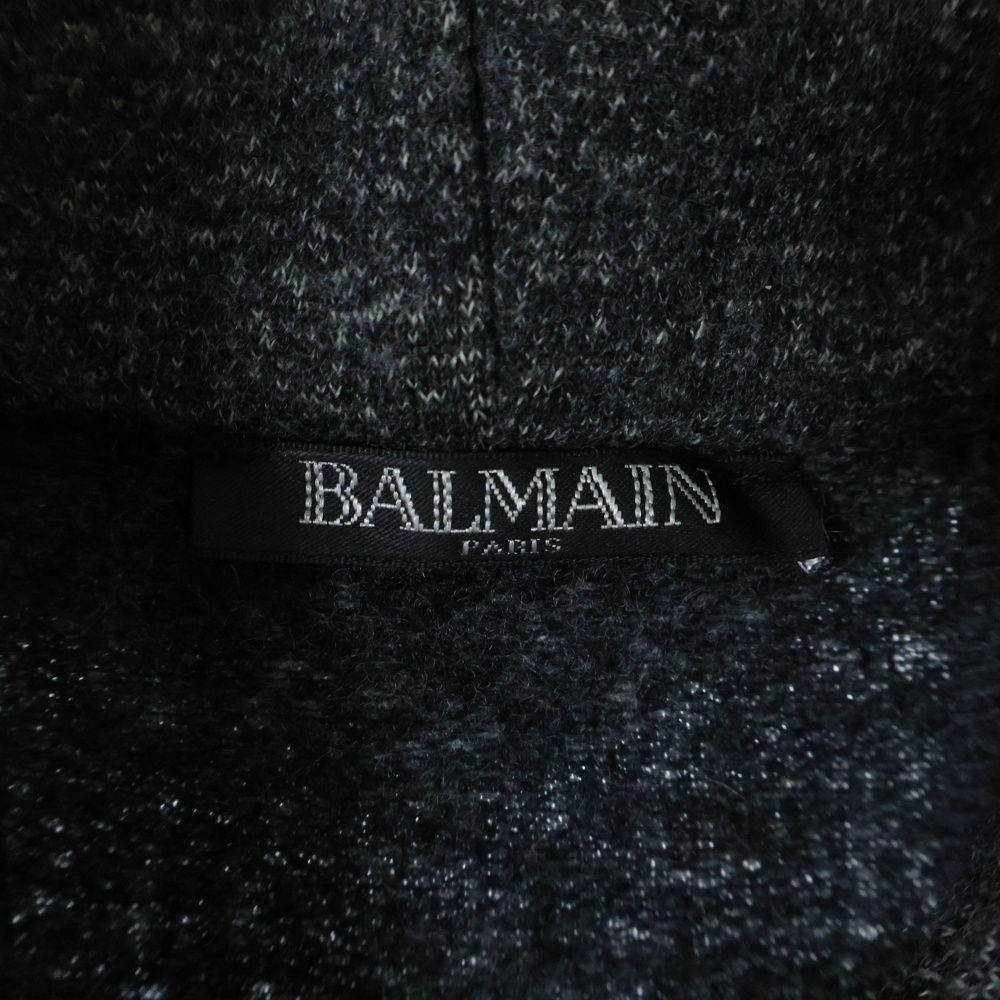 BALMAIN (バルマン) 17AW ウール プルオーバーパーカー グレー