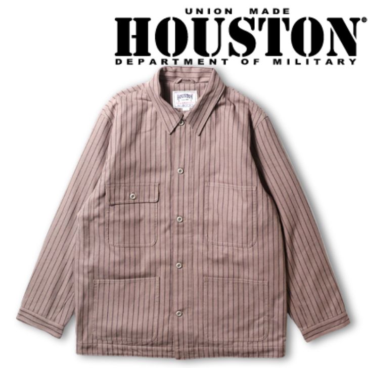 HOUSTON | ヒューストン 51500 STRIPE VIYELLA COVERALL | ストライプビエラカバーオール GREY