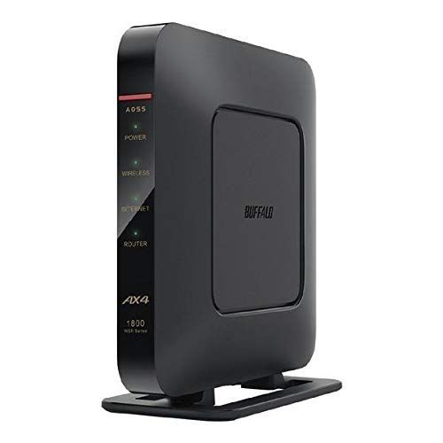 BUFFALO バッファロー 無線LANルーター エントリーモデル Wi-Fi 6 11ax 対応|周波数2.4 5GHz|ブラック WSR-1800AX4-BK