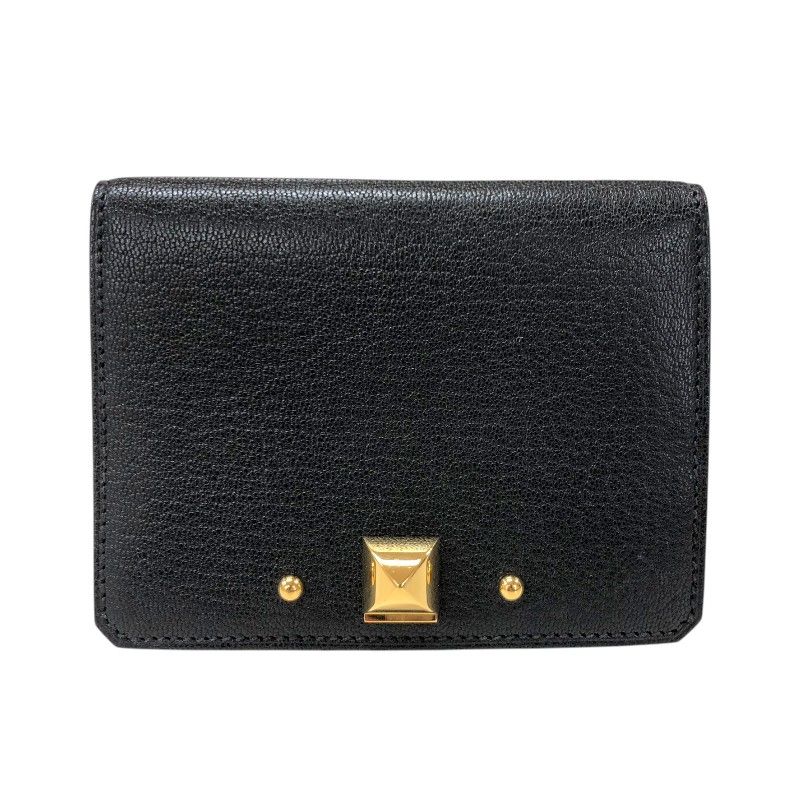 エルメス HERMES メドール カードケース B刻 ブラック ゴールド金具 シャムキラ レディース カードケース