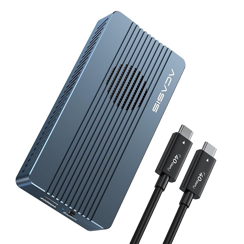 ACASIS 40Gbps M.2 SSD 外付けケース 冷却ファン内蔵 TBU405Pro USB4 SSD ケース 外付け M.2 NVMe 読込 Thunderbolt4|3|USB4|3.2|3.1|3.0完全な互換性 NVMe ssd ケー 1