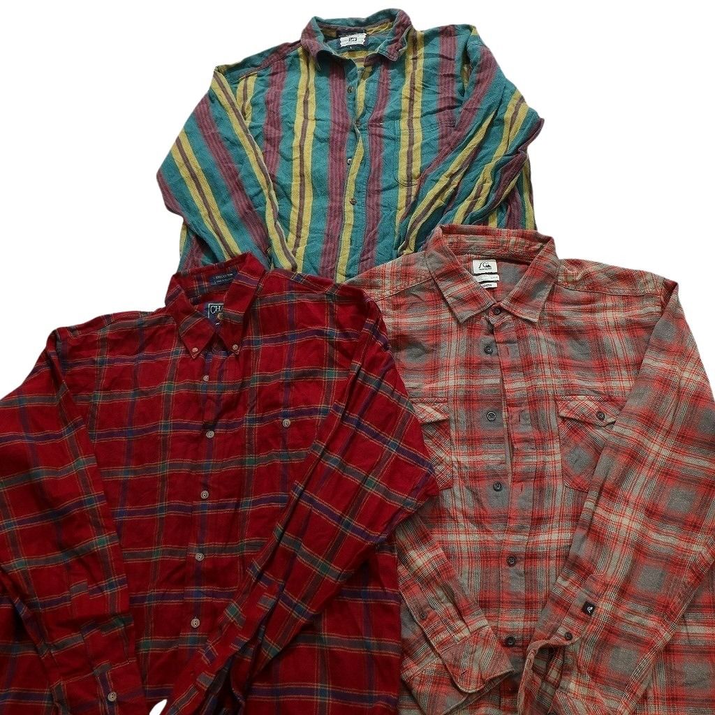 古着卸 まとめ売り ブランドMIX ネルシャツ 長袖シャツ 10枚セット