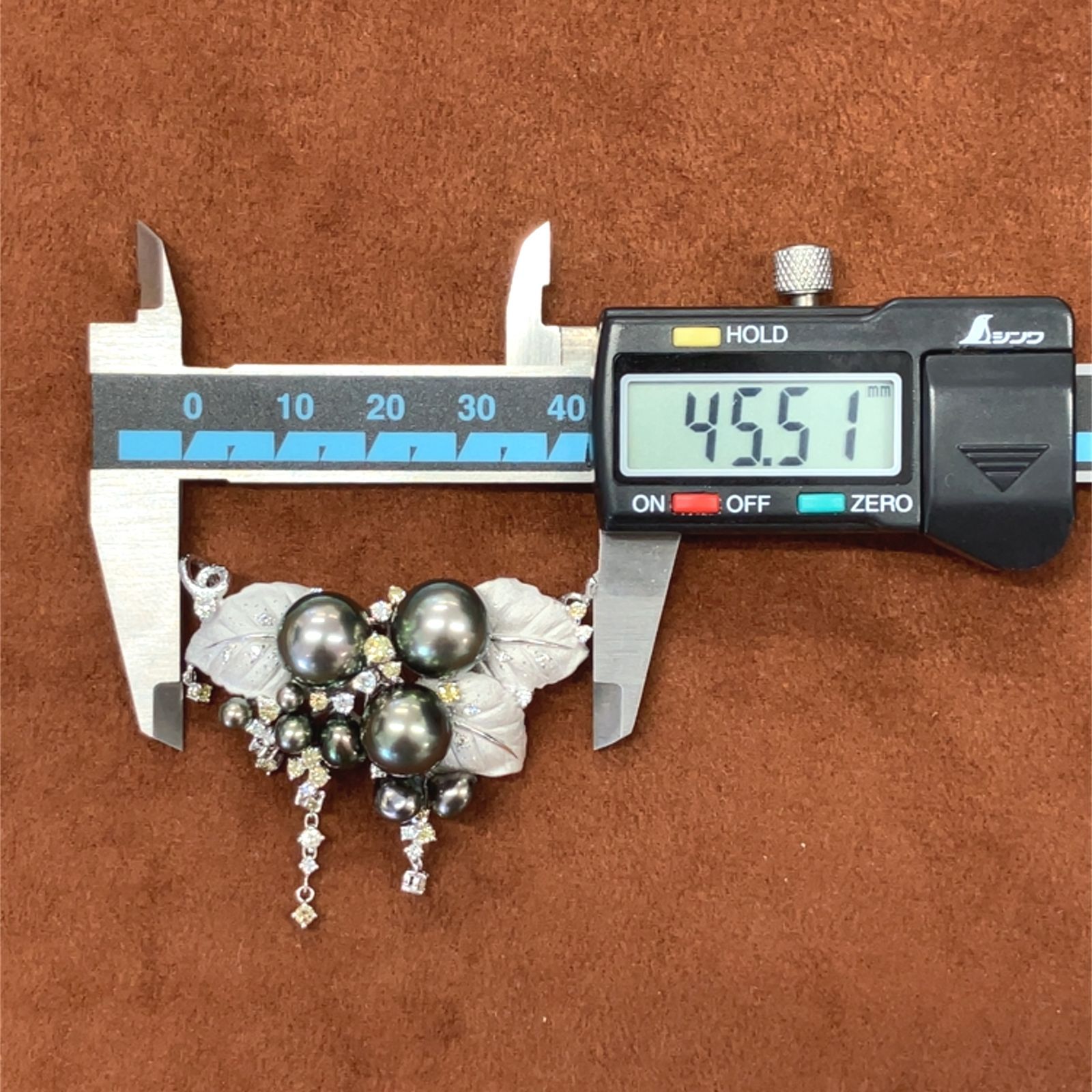 クロチョウ 黒真珠 ホワイトゴールド ブローチ K18WG - メルカリ