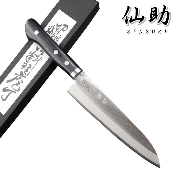 包丁 牛刀包丁 クロマックス鋼 180mm 黒合板柄 セミステンレス ④ 包丁