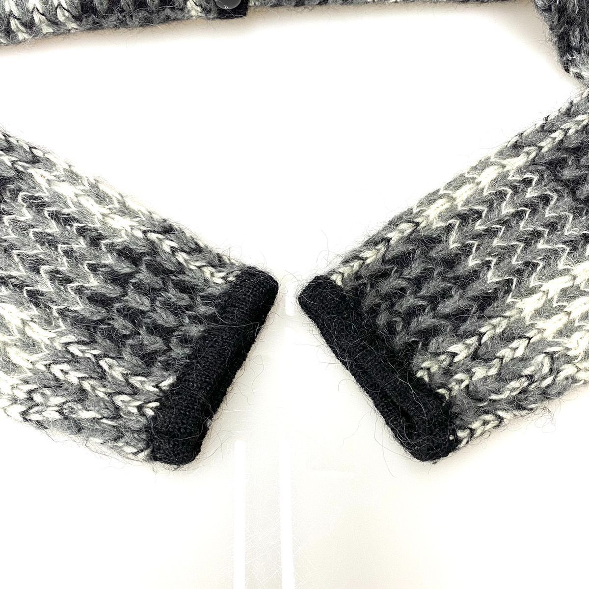 VINTAGE - dressbarn チェック柄 アクリル　モヘアニット　カーディガン　S dressbarn カーディガン モヘア50％ アクリル50％ チェック柄 S