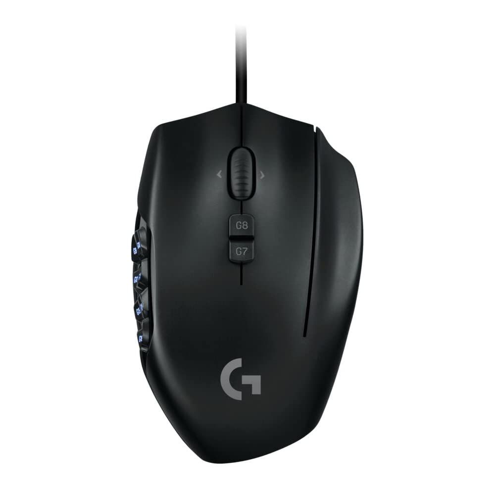 Logicool G ゲーミングマウス G600t 有線 ゲーミング マウス USB 接続 LIGHTSYNC RGB MMO ゲーム向け 多ボタン 20個 プログラムボタン PC windows mac ブラック PC windo [A. マウス] [単品]